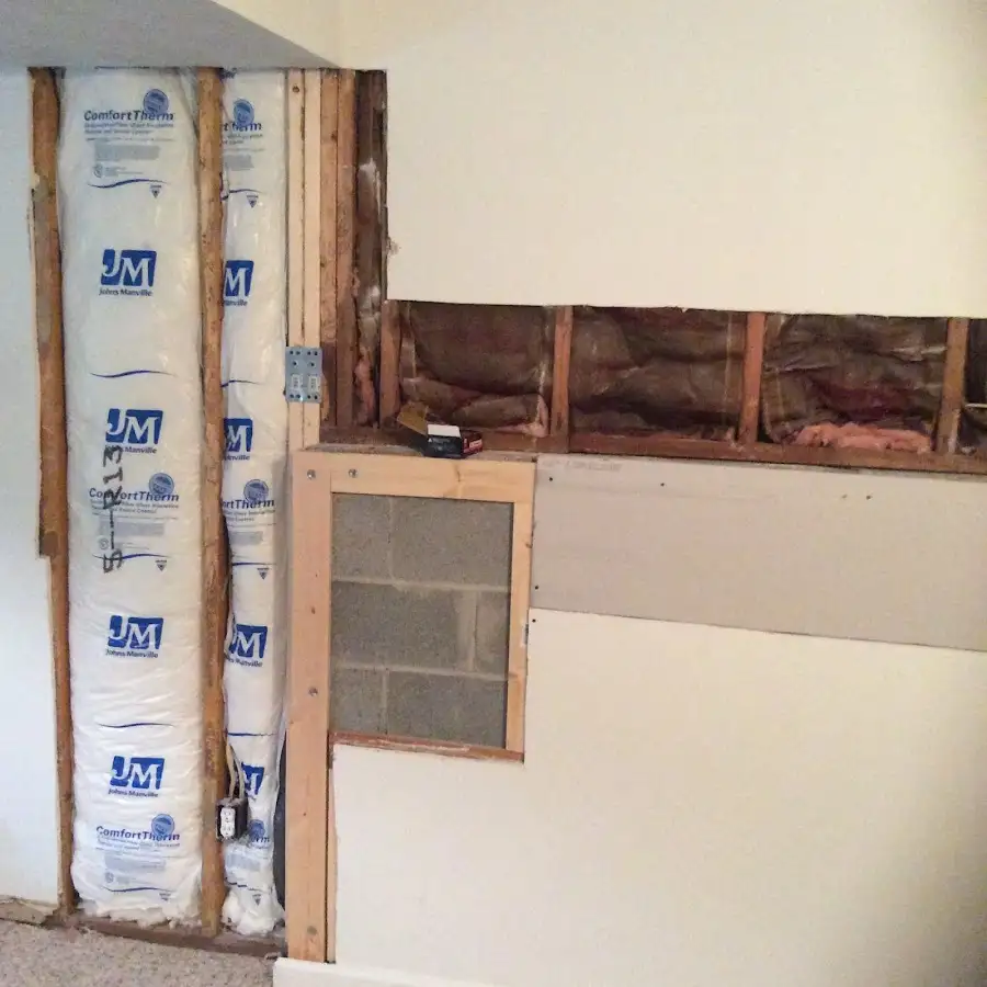Wall insulation replacement during Contents Cleaning & Restoration in Muscatine